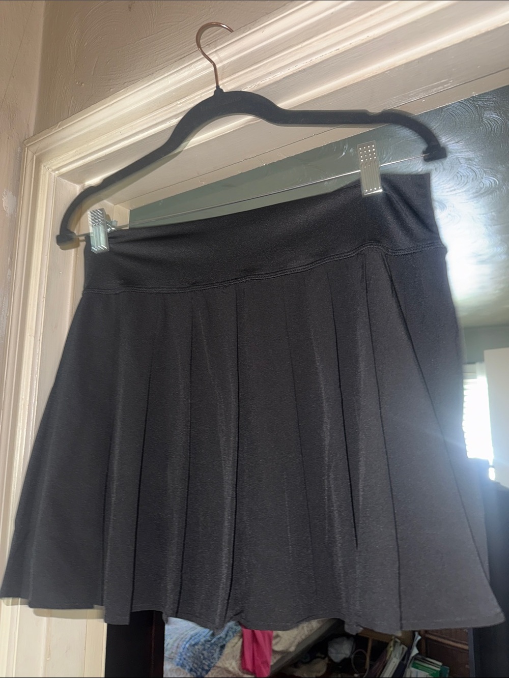 Vanilla Star Black Circle skort with Pleated Panels